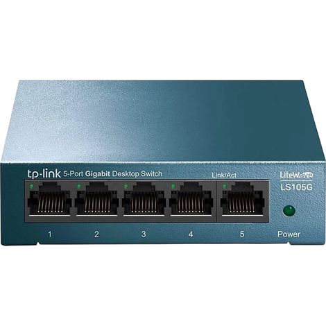 TP-Link LS105G Switch de mesa 5 portas 10/100/1000 Mbps Azul