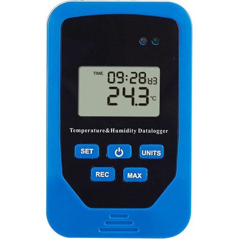 Enregistreur de température Enregistreur d'humidité de plage de température pour entrepôt Interrupteur de température d'humidité intérieure Matériau ABS de haute qualité,de
