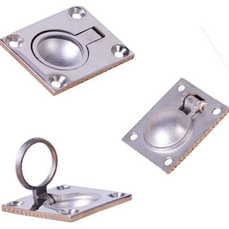 Accessoire de levage,Poignée marine en acier inoxydable Trappe encastrée pour bateau Poignée de levage encastrée avec 8 vis (paquet (1/4)