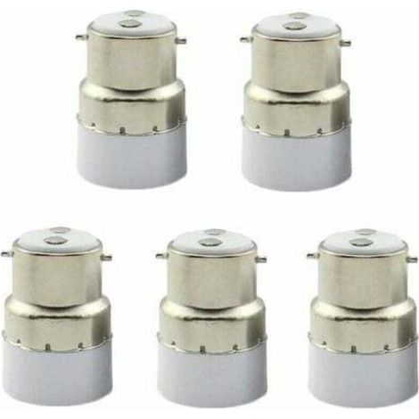 5er-Pack B22-auf-E14-Lampenfassung-Adapter. B22-Sockeladapter für Standard-E14-Lampenfassungen. (1/4)