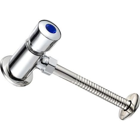 Robinet de chasse d'urine à bouton-poussoir droit de type C, vanne de temporisation à fermeture automatique, robinet de chasse d'urine à temporisation pour toilettes (1/5)