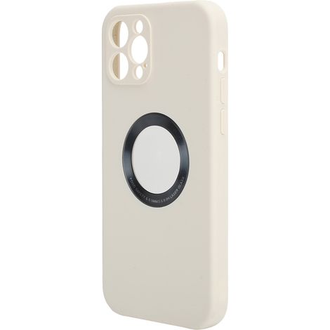 Coque de téléphone en silicone liquide à protection intégrale pour iPhone 12/12 Pro, étanche, blanche (1/5)