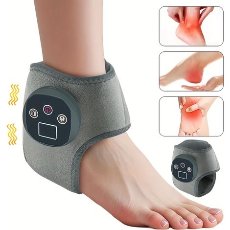 Filiyano-Appareil de massage chauffant pour chevilles avec 3 modes de vibration, 4 niveaux de chaleur, chargement USB, fonction massage des pieds et (1/5)