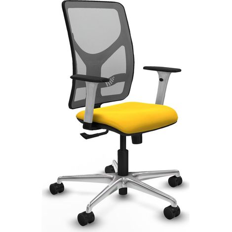Bürostuhl piqueras y crespo Motilla grau Kunstleder gelb (1/2)