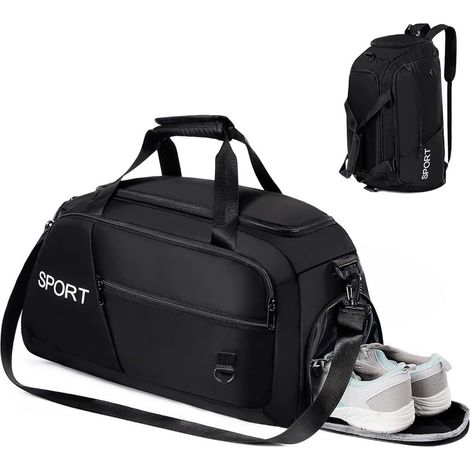 Sac de sport unisexe, sac de yoga, sac de voyage avec compartiment à chaussures et compartiment étanche. (1/5)