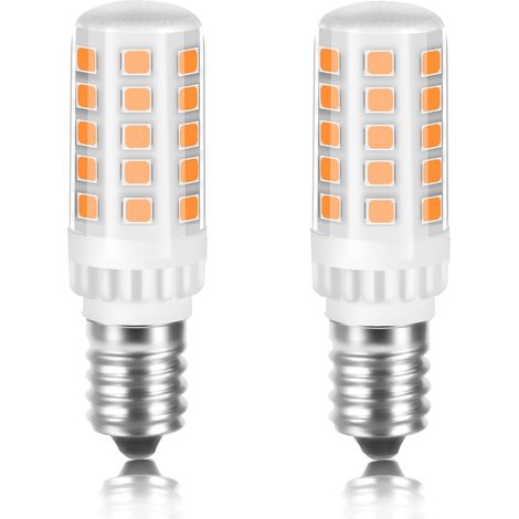 Ampoule LED E14 4W 500LM, Blanc Chaud 3000K, 4W Remplace les Ampoules Halogènes de 40W, Éclairage LED pour Hotte de Cuisine, Machine à Coudre, Salon, Non-dimmable, Lot de 2 (1/5)