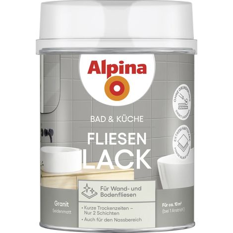 Alpina Fliesenlack Bad & Küche 2K granit 750 ml
