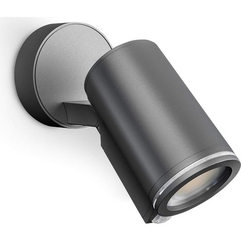 Steinel Faretto a LED Spot ONE SC, colore: antracite, con sensore di movimento a 90°, utilizzabile tramite app (lingua italiana non garantita), collegabile alla rete, incl. lampadina LED GU10, 7,9 W (1/5)