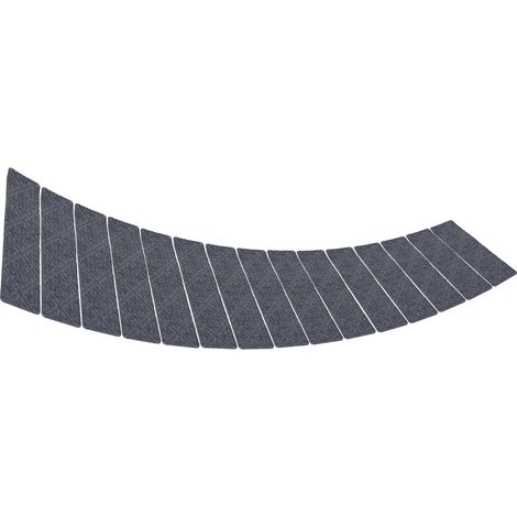 15 tapis de marches antidérapants, doux et résistants aux taches, style européen, motif gris fumé en relief. (1/5)