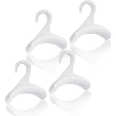 10 extra breite Kleiderhaken – Weiß (1/5)