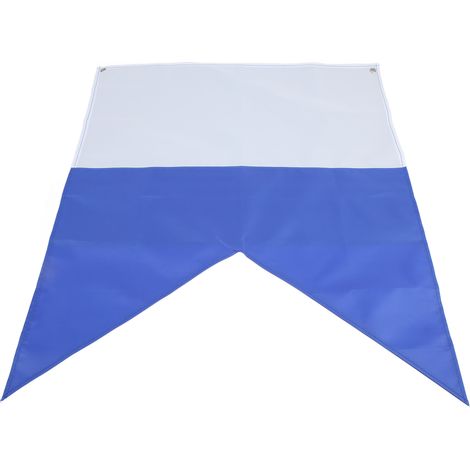 Leuchtend blaue und weiße Taucherflaggen, leicht, aus Daunenpolyester (70 x 60 cm), zum Schnorcheln und für Unterwasseraktivitäten. (1/5)