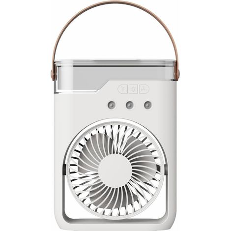 Ventilador de Mesa Portátil con Humidificador Nano, 5 Velocidades, Luz LED Nocturna y Silencioso 35dB – Ideal para Oficina y Dormitorio (1/5)