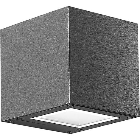 Silver Applique LED 4,5W Monoemissione Quadrata IP65 3000K Antracite - Illuminazione da Parete per Esterno in Alluminio pressofuso (1/5)