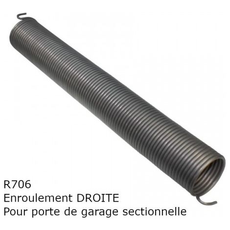 Ressort de torsion pour porte de garage sectionnelle – Compatible HÖRMANN et TUBAUTO – Enroulement droit – Remplacement par paires recommandé