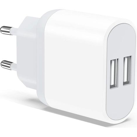 Caricatore Doppia Porta Ricarica Rapida USB Alimentatore 2.1A FO-S708 (1/5)