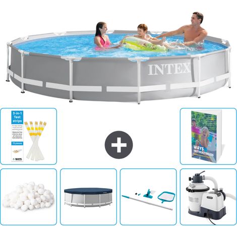 Prism Frame Pool Rund - 366x76 cm - 7-teilig S153
