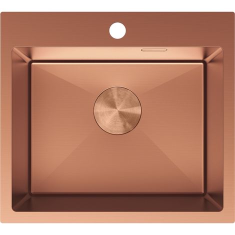 Mexen Solix évier en acier inoxydable 1 bac 500 x 450 mm, cuivre - 6402501000-65 (1/5)