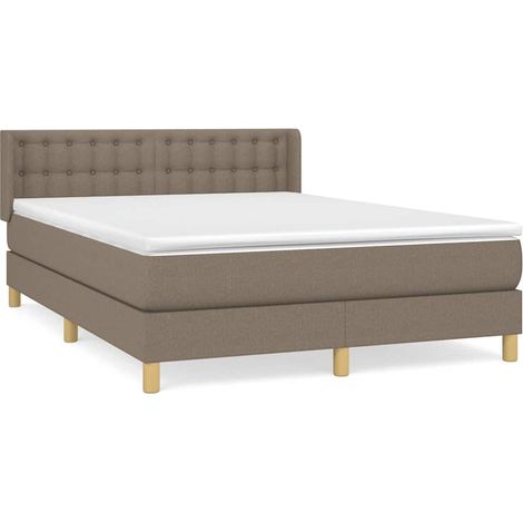 Maison Exclusive - Giroletto a Molle con Materasso Tortora 140x200 cm in Tessuto (1/5)