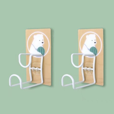 Étagère suspendue en acier inoxydable en forme d'ours pour lavabo, idéale pour ranger la salle de bain et la cuisine. (1/5)