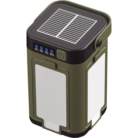 Linterna solar LED recargable USB 500lm para camping
