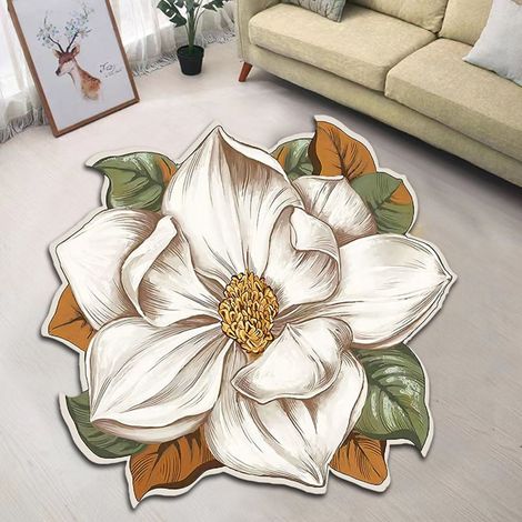 Tapis Rond Anti-dérapant - Tapis de Sol 60 x 60 cm - Pour Salle De Bain Cuisine Chambre Salon Entrée - 1 Pièce (1/5)