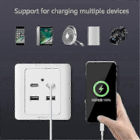 Chargeur mural USB Type-C avec 8 ports de charge (1/5)