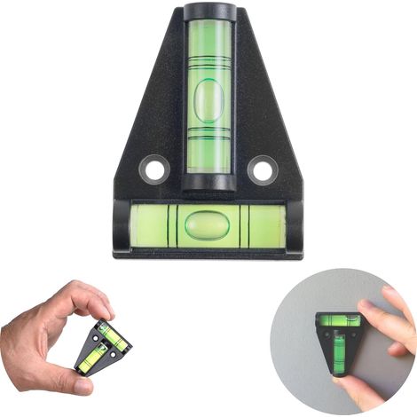 T-förmige Wasserwaage, magnetisch, kleine praktische Wasserwaage für Wohnmobil, mit Magnet, Wasserwaage für Van, Wohnwagen-Nivellierrampe, Auto-Camping-Zubehör, Spirti-Wasserwaage