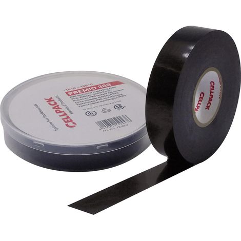 CellPack 223605 Isolierband Premio 388 Schwarz (L x B) 6 m x 19 mm 1 St.