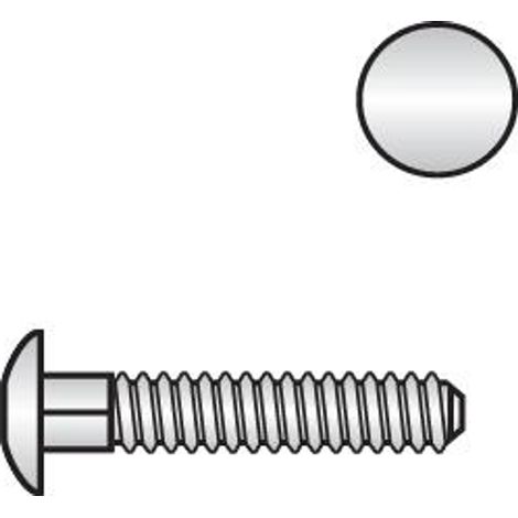 Reidl DIN 603 Flachrundschr. Vierkantansatz M 5 x 110 Gewinde bis Vierkant A4 blank, ohne Mutter