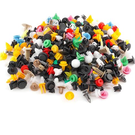 Clips De Fixation Pour Voiture, Kit D'attaches Et De Fixations En Plastique Pour Voiture, Clips Universels Garniture De Voiture, Pour Châssis Automobile, Pare-Chocs, Couvre-Roue(200 Pièces) (1/5)