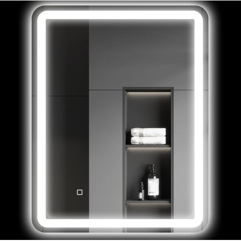 Specchio bagno LED touch antiappannamento 70x90 cm OKMYHOME (1/4)