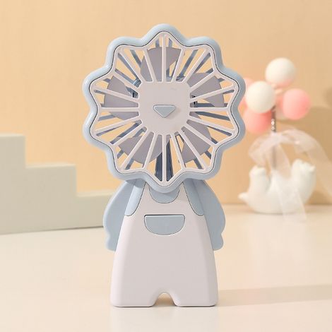 Ventilateur portable bleu, ventilateur de table, mini ventilateur (1/4)