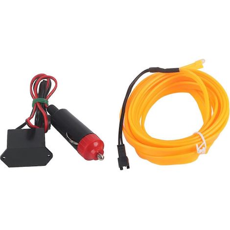 Bande lumineuse LED décorative pour intérieur, composants de modification à lumière froide LED EL, jaune
