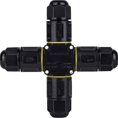 Connecteur de câble étanche IP68 4 voies 2 broches/3 broches/4 broches, pour boîte de jonction externe avec câble ∅6-11 mm, 1 paquet (4 broches)