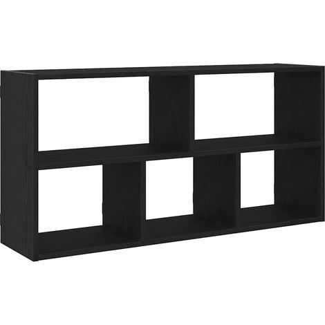 Maison Exclusive - Wandregal Schwarz Eichen-Optik 100x25x50 cm Ho