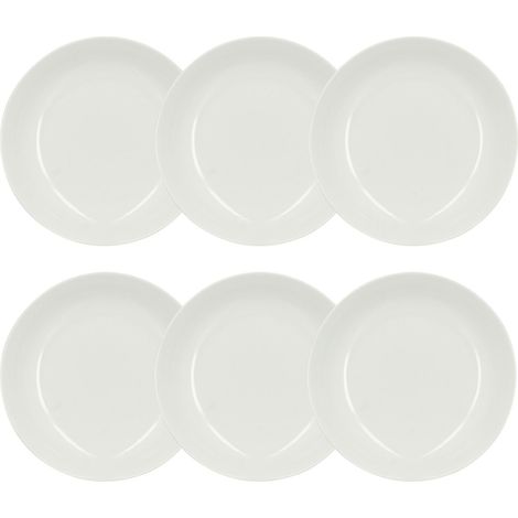 Lot de 6 assiettes creuses en porcelaine 21cm, METROPOLITAN (1/3)