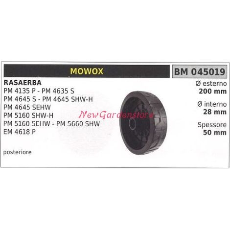 Ruota posteriore MOWOX rasaerba tosaerba tagliaerba PM 4135P 4635S 045019