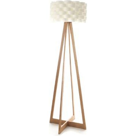 Lampadaire en bambou et papier - Dim : H 150 x D 50 cm -PEGANE-