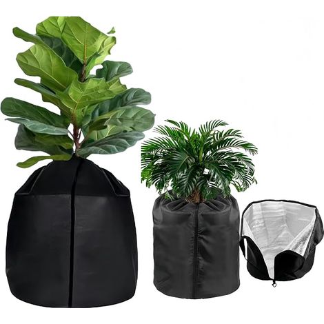 50 × 45 cm, winter protection bag with drawstring, thermal protection, winter protection for potted plants, plant protection bag, frost protection (1/5)