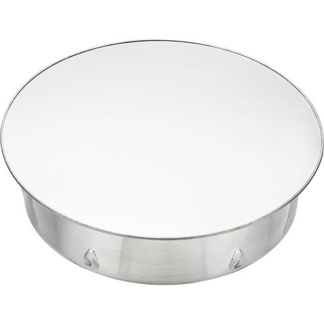 Couvercle de cheminée, étanchéité réglable, couvercle de trou rond, adapté aux tuyaux de diamètre 200 mm, argent