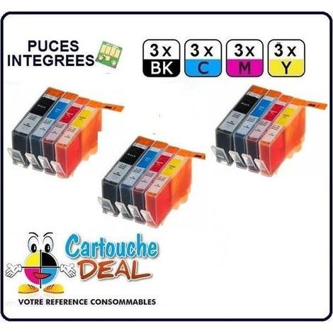 x12 HP364 XL : Cartouche générique compatible avec les imprimantes HP Photosmart 5510, 5515, 5520, 5522, 5524, 5525, 6510, 6520, 6525, 7510 et 7520