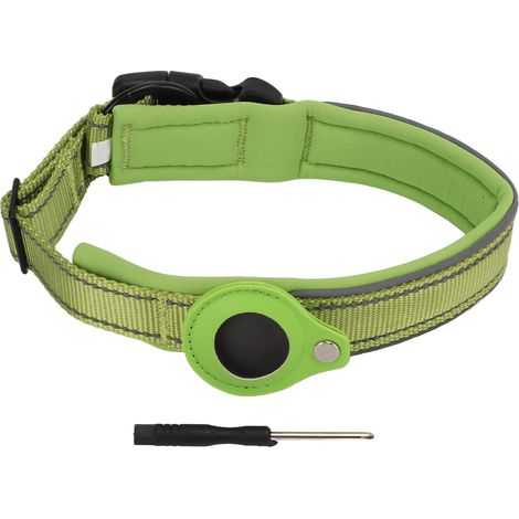 Grünes Anti-Verlust-Hundehalsband mit Ortungsfunktion und Nylon-Schutzhülle, Größe XL (1/5)