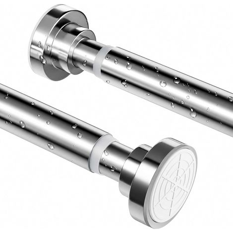 Tringle Rideau Sans Percage, 65-206 CM Barre de Douche Extensible (1/5)