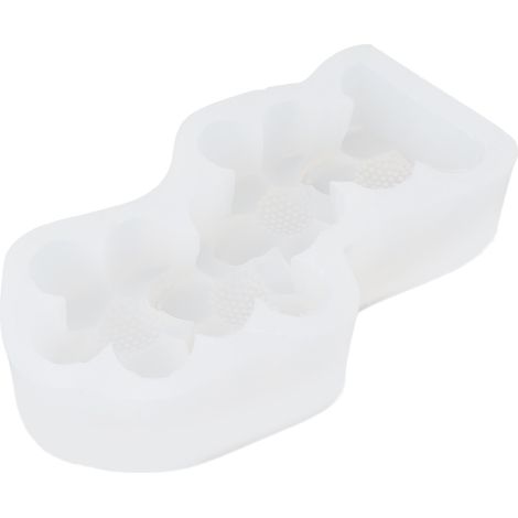 Moule en silicone sûr pour la fabrication de bougies d'aromathérapie DIY, de chocolats, de cupcakes et de savons. Motif petite fleur. (1/5)