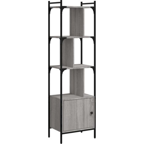 Maison Exclusive - Bücherregal mit Tür Grau Sonoma 44,5x30x154,5