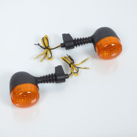 Paire de clignotants rond orange pour moto Derbi 50 Senda R après (1/2)