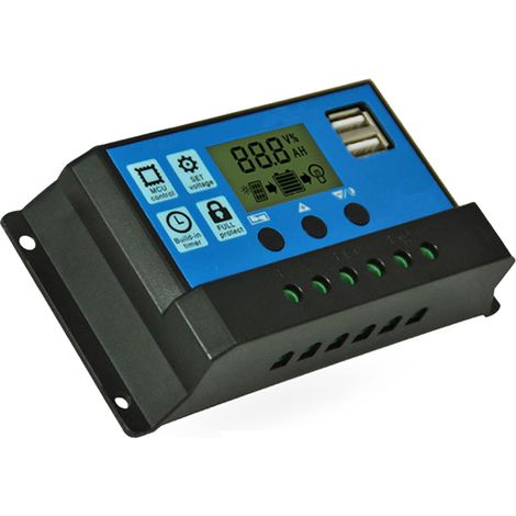 Contrôleur universel de panneau solaire, régulateur de charge de batterie 12 V/24 V automatique avec double port USB pour bricolage