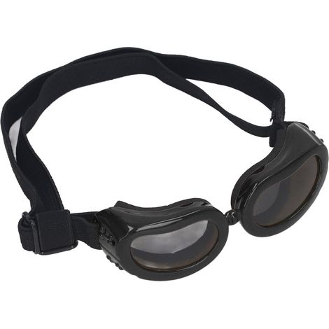 Schutzbrille für Hunde mit UV-Schutz, verstellbaren Schultergurten, winddicht, weichem Rahmen, schwarz. (1/5)