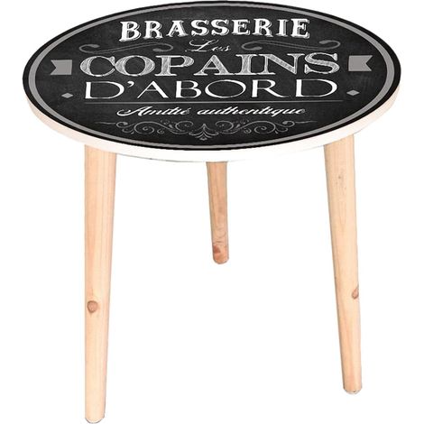 Table d'appoint Motif LES COPAINS D ABORD (1/3)