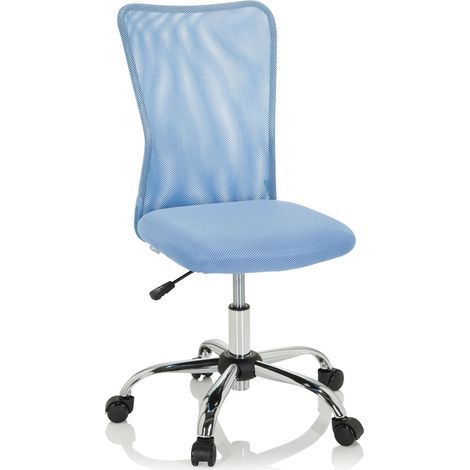 Chaise de bureau pour enfant KIDDY NET I Tissu maille bleu hjh OFFICE (1/5)